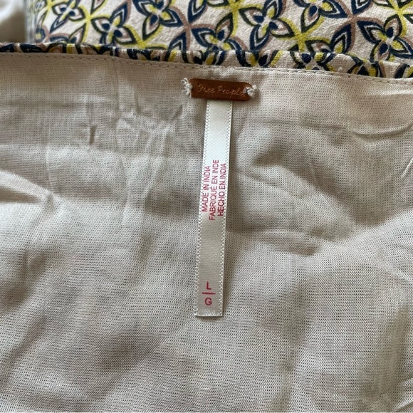 Free People Louie Blazer Halter Ivory Combo Printed Cotton Mini Dress NWT Size L - Picture 9 of 11